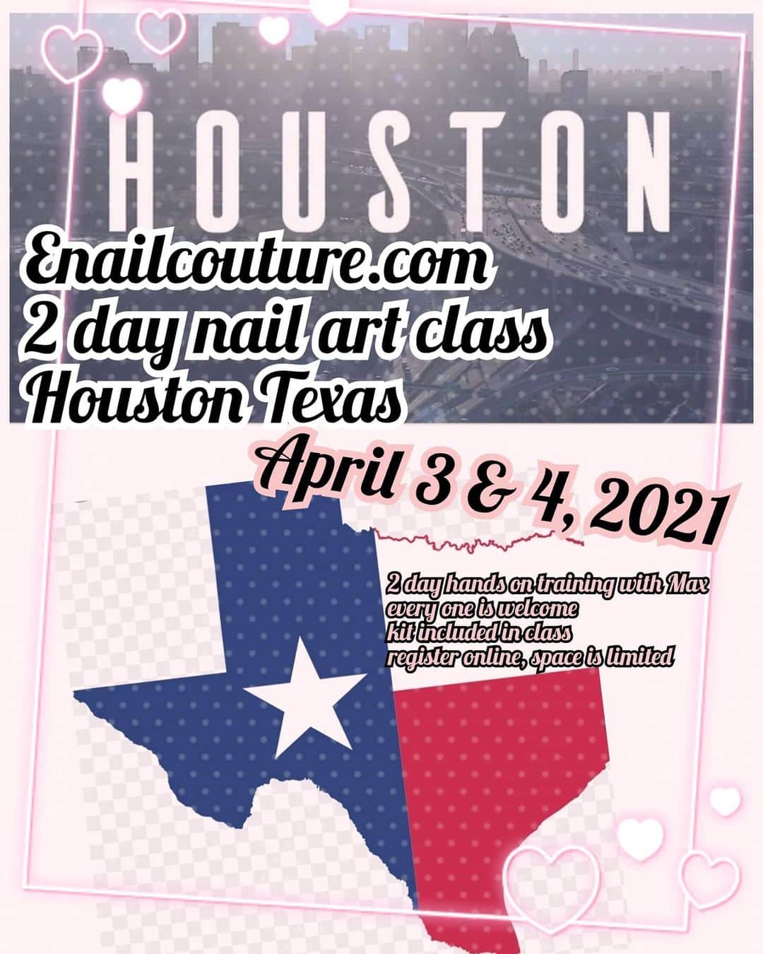 Max Estradaさんのインスタグラム写真 - (Max EstradaInstagram)「Enailcouture.com is coming to Texas!  Two day nail art class will turn H-town pink 💗 Register now at enailcouture.com space is limited! Just a few new things at Enailcouture.com  Only the best nail products in the universe!♡~ Made in America  Enailcouture.com  Dreams really do come true  #ネイル #nailpolish #nailswag #nailaddict #nailfashion #nailartheaven #nails2inspire #nailsofinstagram #instanails #naillife #nailporn #gelnails #gelpolish #stilettonails #nailaddict #nail #naildesigns #nailtech#nailsonfleek #nailartwow #네일아트 #nails #nailart #notd #nails💅 #젤네일 #notpolish #nailcolor #nailsalon #nailsdid #nailsoftheday」1月13日 3時41分 - kingofnail