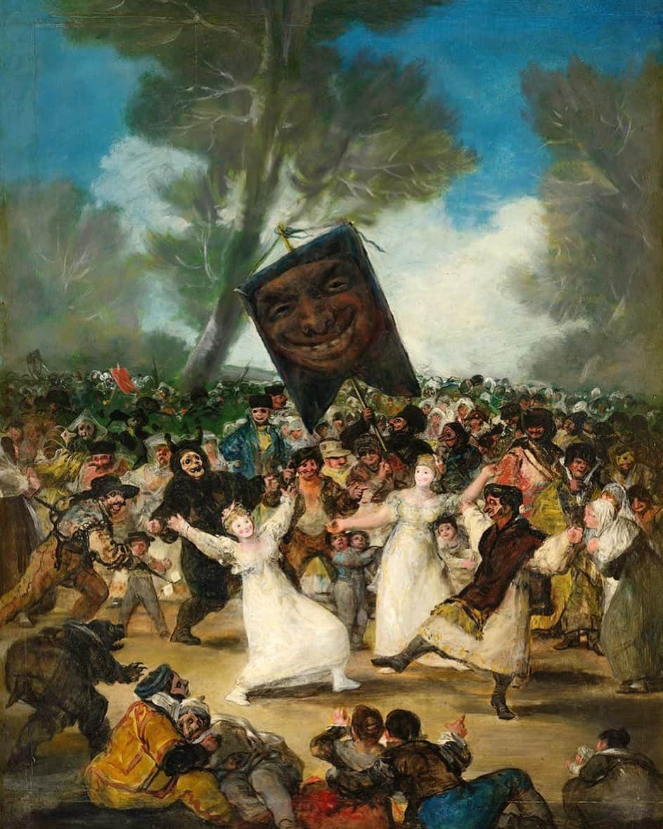 Juxtapoz Magazineさんのインスタグラム写真 - (Juxtapoz MagazineInstagram)「Francisco Goya, "The Burial of the Sardine," oil on wood, c. 1810s」1月13日 3時56分 - juxtapozmag