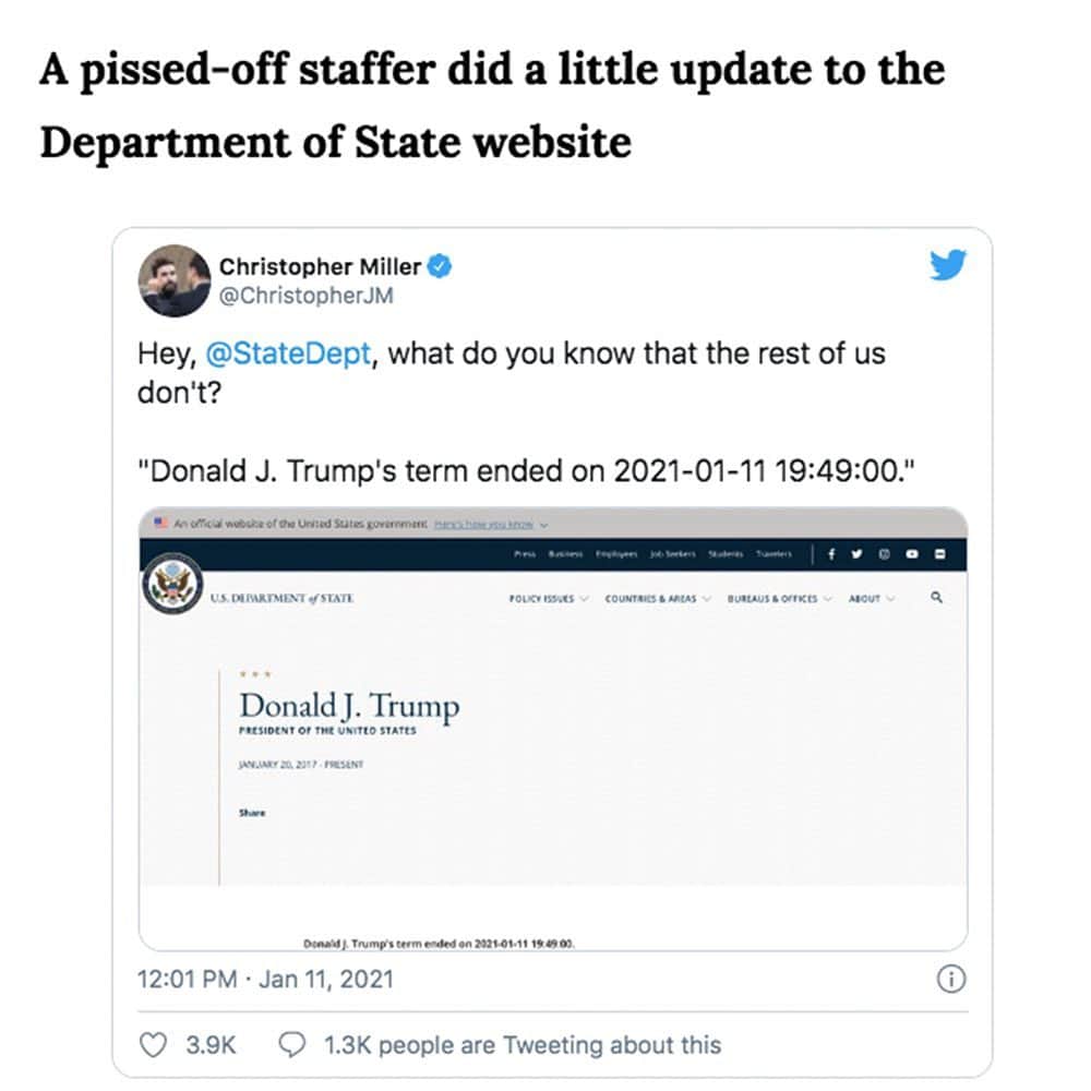 VICEさんのインスタグラム写真 - (VICEInstagram)「While the actual day of the recent Capitol insurrection contained plenty of dumb things, the days since have been filled with even more, even dumber events. ⁠⠀ ⁠⠀ As it turns out, a group of Trump-supporters cannot simply incite chaos at the nation’s most sacred building without leaving in its wake a slew of dumbfounding anecdotes. ⁠⠀ ⁠⠀ In the days following, law enforcement is haphazardly pursuing justice against various identifiable people from the insurrection. The events that transpired were so well-documented and unambiguously illegal that one lawyer, asked about his defense strategy, said, “I’m not a magician.” ⁠⠀ ⁠⠀ Not to mention Trump may have finally lost his sheen, and brands are bravely attempting to do their part to curtail alt-right or neo-Nazi activity on their platforms, approximately several years too late. ⁠⠀ ⁠⠀ 🔗: Read more at the link in bio. ⁠⠀ 📷: Via Getty」1月13日 4時40分 - vice