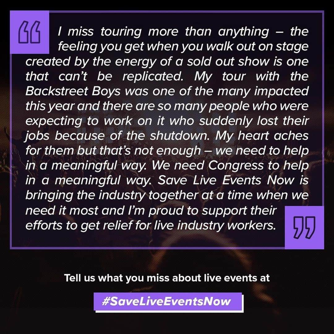 ニック・カーターさんのインスタグラム写真 - (ニック・カーターInstagram)「We need to #SaveLiveEventsNow #Repost @saveliveeventsnow ・・・ @nickcarter is a soloist and vocal performer in the @backstreetboys. As a performer, Carter understands the importance of the live events industry and the workers that help bring everything together. The fight is far from over to #SaveLiveEventsNow. We need help in a meaningful way.」1月13日 6時08分 - nickcarter