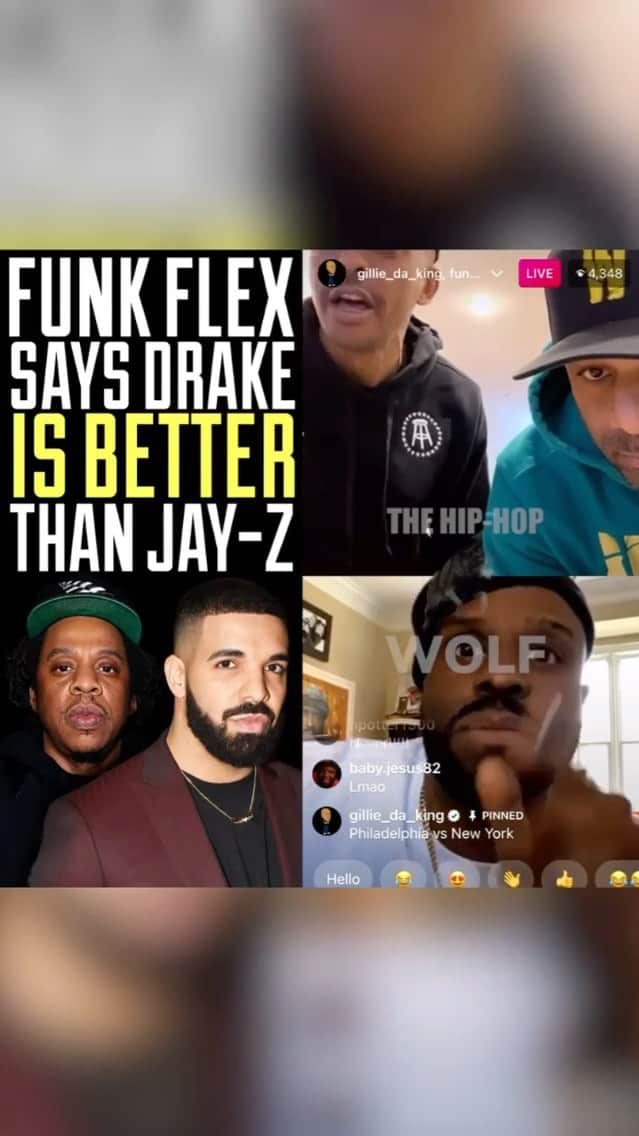 ファンクマスター・フレックスのインスタグラム：「From the desk of FunkFlex!  Newest member of lypo club! Lugz shoe legend!  @funkflex x @gillie_da_king x @wallo267 (Once a Month) Next IG live FEB15TH! Ok」