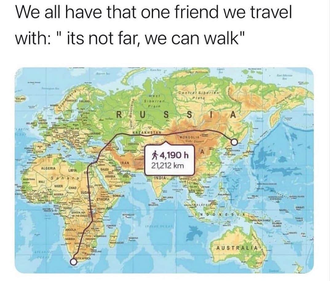 ミンディ・カリングのインスタグラム：「We have very different definitions of “not far” attn: @joce808 (via @memes)」