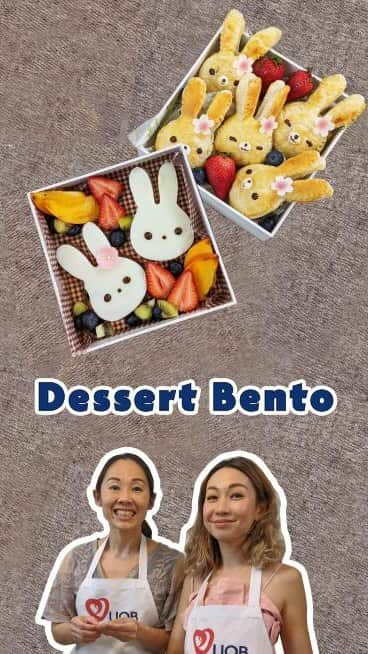 Little Miss Bento・Shirley シャリーのインスタグラム：「In this episode of #FromWastetoWonder, my sweet tooth got the best of me and lead me to create a Dessert Bento. @jaim and I had a blast creating this bunny-inspired themed dish. Ever since I’ve been spending more time at home, I’ve been looking for new ways to entertain myself, hence it was time to try a new dessert recipe. Catch this episode to find an easy way to impress your friends for the next potluck!  From Waste to Wonder is a sustainability series by UOB @uobgroup to showcase how #foodrescue and #foodart can come together in our daily lives, by turning #uglyfood into beautiful bentos. Let's do our part to reduce food wastage.  #UOBforSustainability #UOBxLittleMissBento #ReduceFoodWaste」