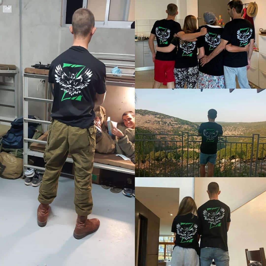 ネッタ・シュライバーのインスタグラム：「So honoured to have been given the opportunity to design shirts for the sayeret nahal in the IDF.  זה היה העונג ליצור חולצות בשביל  הסיירת נח׳׳ל- ‏עם זה אני נותנת את כל התמיכה, ‏ואני כל כך גאה על העבודה הקשה של כולם, בעיקר את של האחי.‏ השנה אתה‏ ‏הצליח להתגבר על כל מיני אתגרים, ‏ועם כל יום שעובר אתה מתחזק מעל ומעבר.חולה אליךךך @nadavschreiber @idf_nahal @idf ❤️❤️❤️」