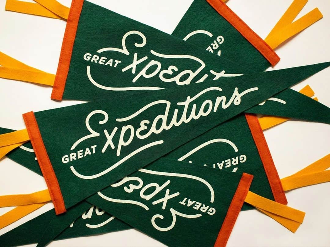 Dribbbleさんのインスタグラム写真 - (DribbbleInstagram)「Great Expeditions Pennant Giveaway by Spoon & Spear⠀ ⠀ #dribbble #design #pennant #lettering #handlettering #graphicdesign」12月20日 14時33分 - dribbble