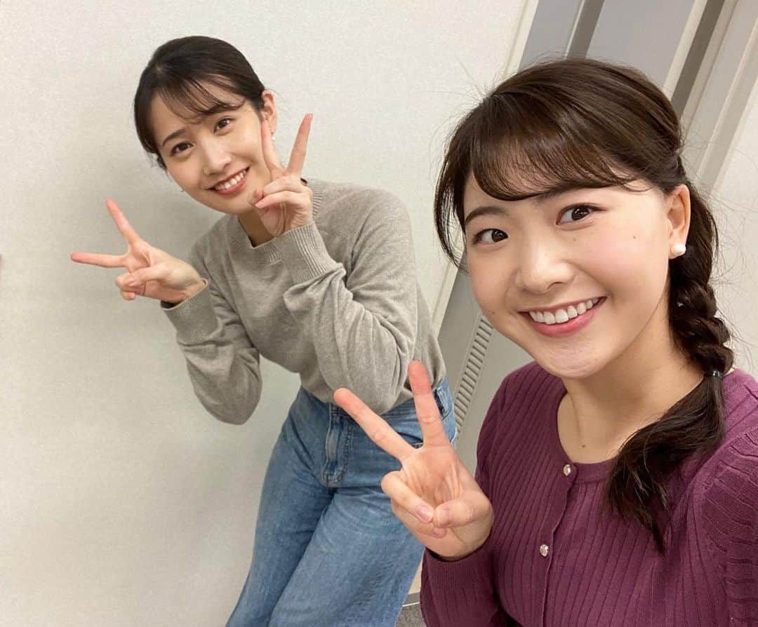 島津咲苗さんのインスタグラム写真 - (島津咲苗Instagram)「いつの日かのツーショット😉 新人の西尾菜々美アナです！ 気遣いができて、ピュアで、それでいてとっても大人！  明日のドデスカ!では 私も個人的に以前から大注目の夫婦 ぐっち夫婦 @gucci_fuufu から 料理を教えてもらっているようです！ 見なきゃ〜！楽しみです🍳 . . . #メーテレ #新人 #アナウンサー #新人アナ #一年目 #西尾菜々美 #四年目 #島津咲苗 #アップ #放送後 #ばったり会いました」12月20日 19時32分 - sanae_shimazu