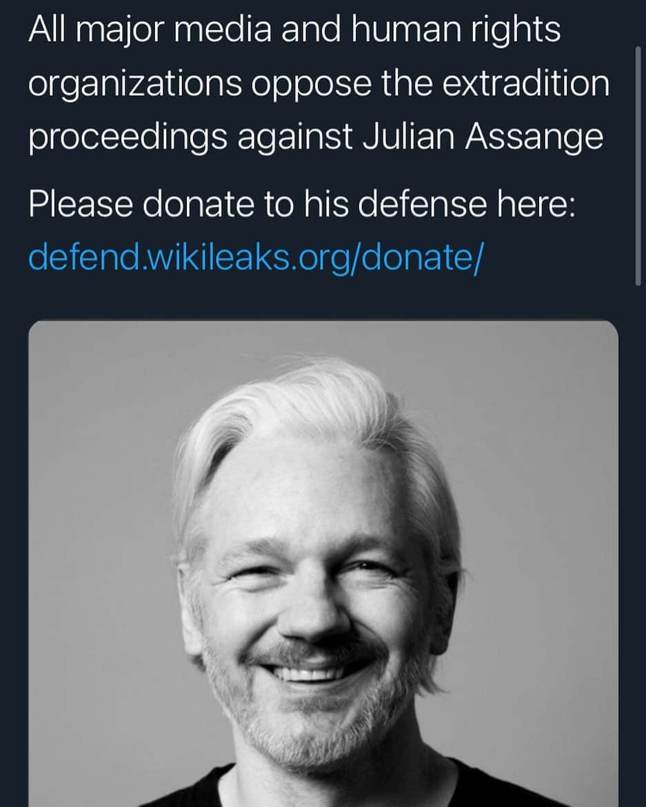 WikiLeaksさんのインスタグラム写真 - (WikiLeaksInstagram)「#WeAreAllAssange #FreeAssange #PardonAssange」12月20日 19時48分 - wikileaks