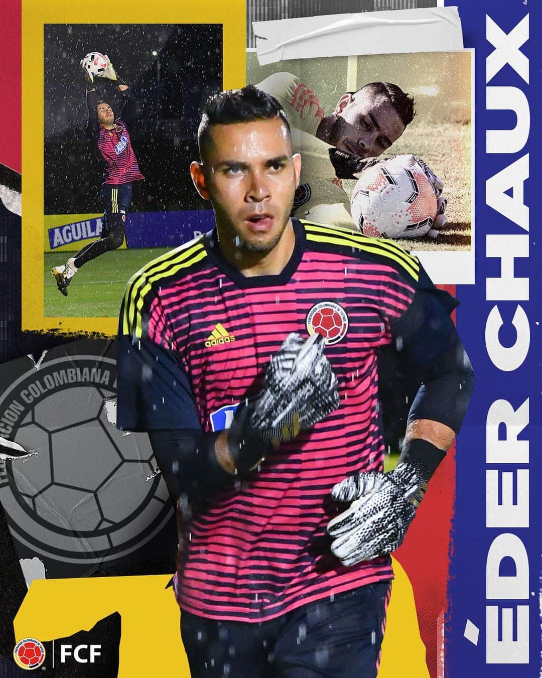 サッカー コロンビア代表チームのインスタグラム：「¡Feliz cumpleaños @ederchaux !  Nuestro arquero celebra su cumpleaños #⃣2⃣9⃣ y le enviamos un mensaje de felicitación. Que sean muchos años más llenos de fútbol y atajadas 🧤🔥」