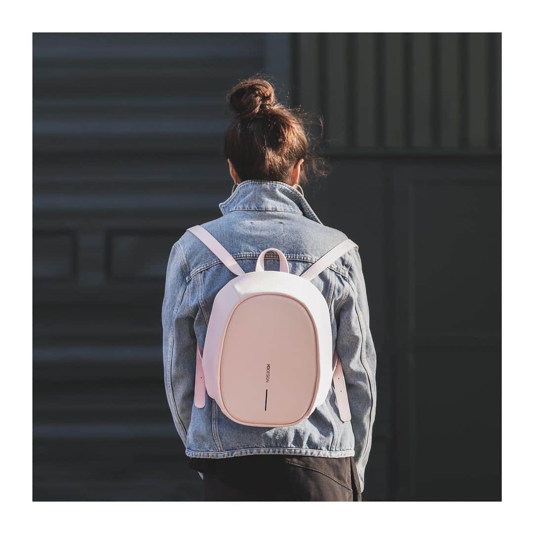 XD Designのインスタグラム：「Always in style with the Elle Fashion backpack 💕 available in 7 lovely colors!⠀⠀⠀⠀⠀⠀⠀⠀⠀ ⠀⠀⠀⠀⠀⠀⠀⠀⠀ Features include:  • Hidden Zippers & Pockets   • Cut resistant material • Lightweight material • Water repellent • Reflective safety strips • Organizer panel  • Padded tablet compartment up to 9.7" • Bottle holder (inside) ⠀⠀⠀⠀⠀⠀⠀⠀⠀ ⠀⠀⠀⠀⠀⠀⠀⠀⠀ ⠀⠀⠀⠀⠀⠀⠀⠀⠀ ⠀⠀⠀⠀⠀⠀⠀⠀⠀ ⠀⠀⠀⠀⠀⠀⠀⠀⠀ ⠀⠀⠀⠀⠀⠀⠀⠀⠀ ⠀⠀⠀⠀⠀⠀⠀⠀⠀ ⠀⠀⠀⠀⠀⠀⠀⠀⠀ ⠀⠀⠀⠀⠀⠀⠀⠀⠀ ⠀⠀⠀⠀⠀⠀⠀⠀⠀    #MadeforModernNomads ✨ • • • #xddesign #bobbybackpack #xddesignbackstory #xddesignbobby #ellefashion #antitheftbag #antitheftbackpack #bobbyelle #photooftheday #modernnomad #gotyourback #digitalnomad #keepexploring #globelletravels #womentravel #travelbuddy #pinkbackpack #seeyououtthere #nomadgirls #travelsafe #citylife #smarttravel #smartbag」