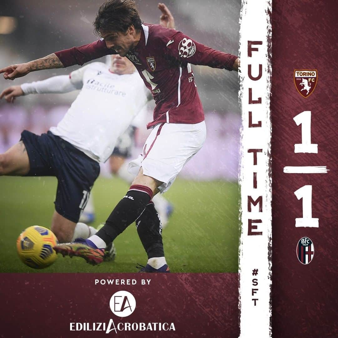 トリノFCさんのインスタグラム写真 - (トリノFCInstagram)「⏱️ Full time  ⚽️69’ @simoneverdi ⚽️78’ Soriano  #TorinoBologna 1-1 #SFT」12月20日 22時31分 - torinofc1906