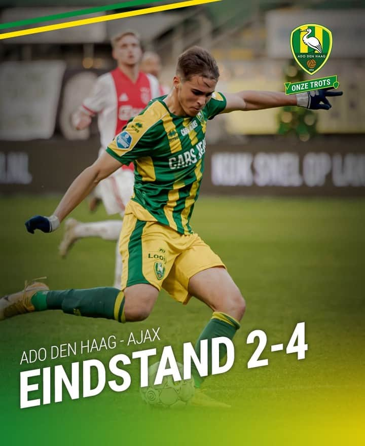 ADOデン・ハーグさんのインスタグラム写真 - (ADOデン・ハーグInstagram)「Ondanks een comeback in de tweede helft verliest ADO Den Haag met 2-4 van Ajax.  #ADOaja」12月21日 0時24分 - adodenhaag