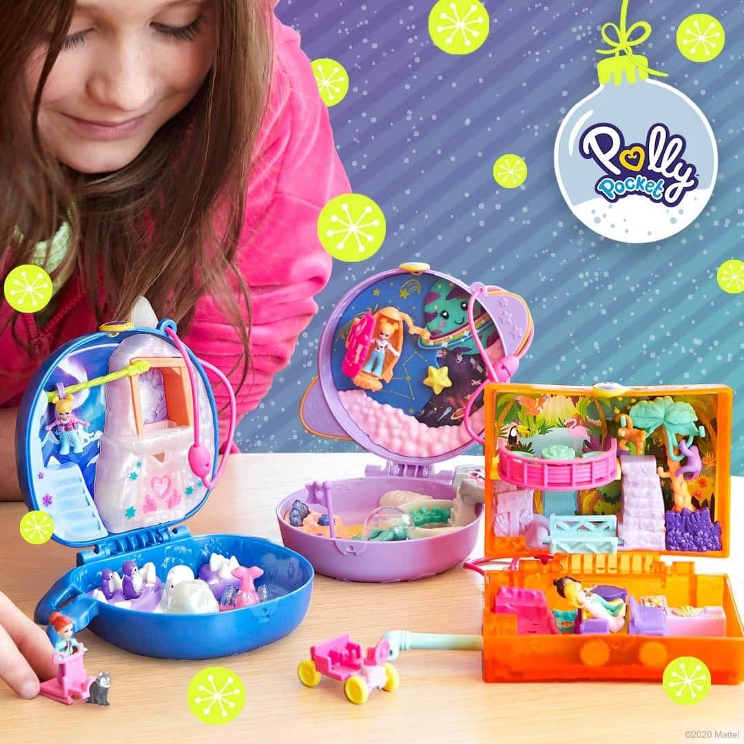 Mattelさんのインスタグラム写真 - (MattelInstagram)「Give the gift of endless adventure with #PollyPocket compacts. Big on imagination, and small enough to carry anywhere! Shop the assortment now.」12月21日 1時00分 - mattel