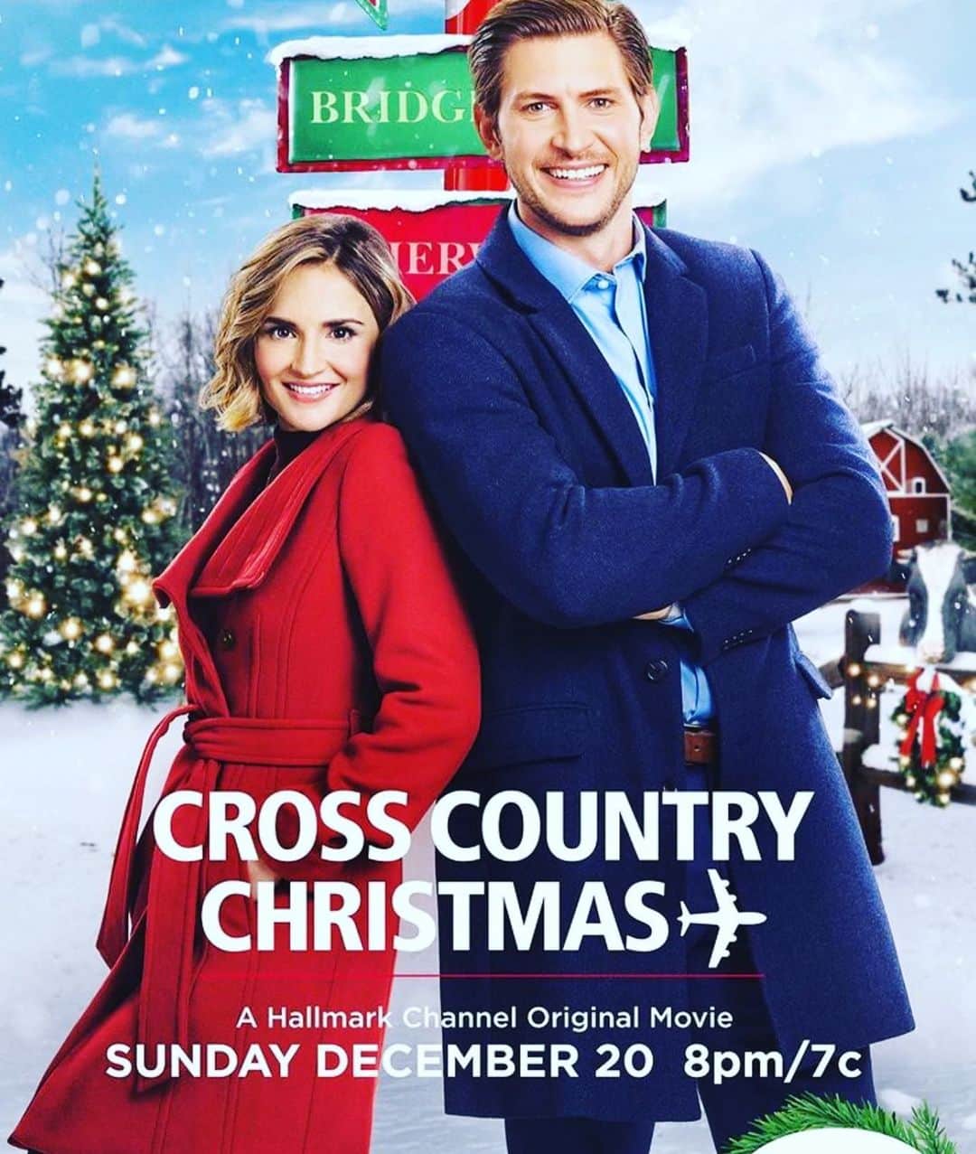 レイチェル・リー・クックのインスタグラム：「I’m SUCH a tool you guys!! I posted the poster with the old airdate before the schedule changed. 🤦🏻‍♀️🤦🏻‍♀️🤦🏻‍♀️ Yes, Cross Country Christmas is on TONIGHT @hallmarkchannel at 8/7c!」