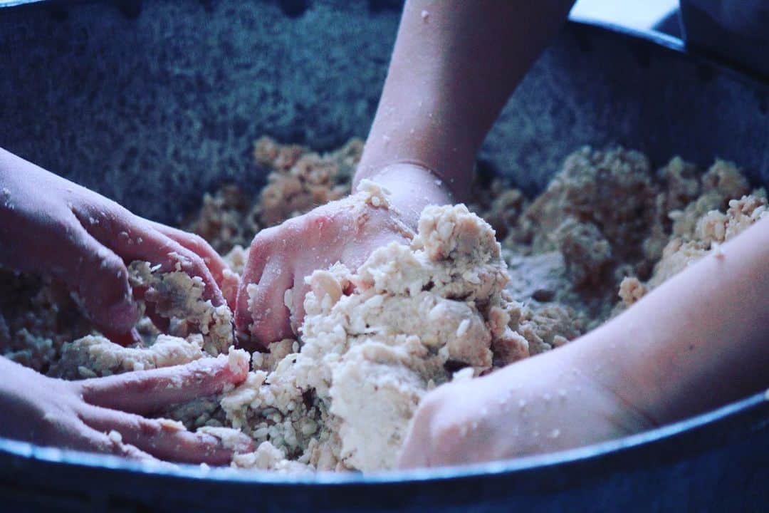 あやこのインスタグラム：「. 除菌も大切 そして加菌も大切 . 加菌はわたしが作った言葉ですが 菌と共存することを肌で自然に感じられるから 昔ながらの暮らしに触れる時間を持ち続けています . 健康は日々の積み重ね 味噌汁を毎日飲むというその小さな行動ひとつが 安心の種蒔きとなって不調や不安を未然に防いで... . １年分の家族の穏やかな心身を育む要である味噌を 家族皆の手で仕込むということは 幸せの貯蓄でもあり いざという時の備えでもある . 栄養価が高く常温長期保管出来る防災食として こんなにも頼りになるものはなくて 大家族の命を繋ぐためにも 無くてはならない頼もしい存在です . 神奈川食育フェスタや栄養士の会で 登壇させていただいてきましたが 来年以降もこんなことを 教育機関などでコツコツと発していきます . . #神奈川県 #神奈川mebyoスタイルアンバサダー  #未病の改善  #発酵食品 #発酵食 #発酵 #腸内環境改善 #腸活 #菌活  #手前味噌 #手前味噌作り#防災食」
