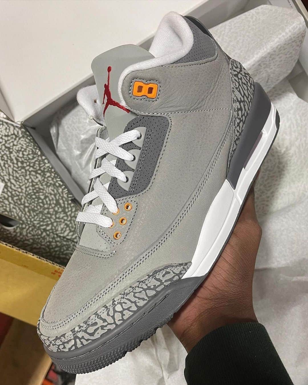 Sneakgalleryのインスタグラム：「In hand look at the Air Jordan 3 #CoolGrey scheduled to release January 30, 2021 🔥」