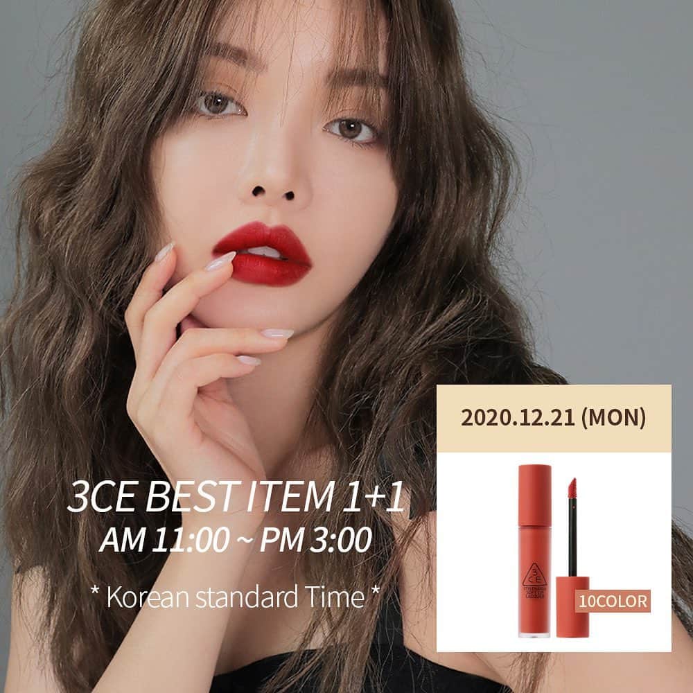 3CE Official Instagramさんのインスタグラム写真 - (3CE Official InstagramInstagram)「Nanda Lucky Holiday 1+1 TIME EVENT⏰ 12월 17일 ~ 23일, 7일간의 선물같은 혜택🎁 매일 오전 11시 ~ 3시, 3CE 베스트 아이템을 1+1으로 만나보세요! - [12월 21일 1+1 아이템] ✔️3CE MULTI EYE COLOR PALETTE(5종) ✔️3CE SOFT LIP LACQUER(10종) - 7 Days Lucky Holiday, 1+1 TIME EVENT⏰ Let's get 3CE Best Product for 'BUY 1 GET 1 FREE' from 11 am to 3 pm every day.(During event period/Korean standard time) - [December 21, 1+1 Item] ✔️3CE MULTI EYE COLOR PALETTE(5colors) ✔️3CE SOFT LIP LACQUER(10colors) - #stylenanda #3CE #Nandaluckyholiday」12月21日 9時48分 - 3ce_official