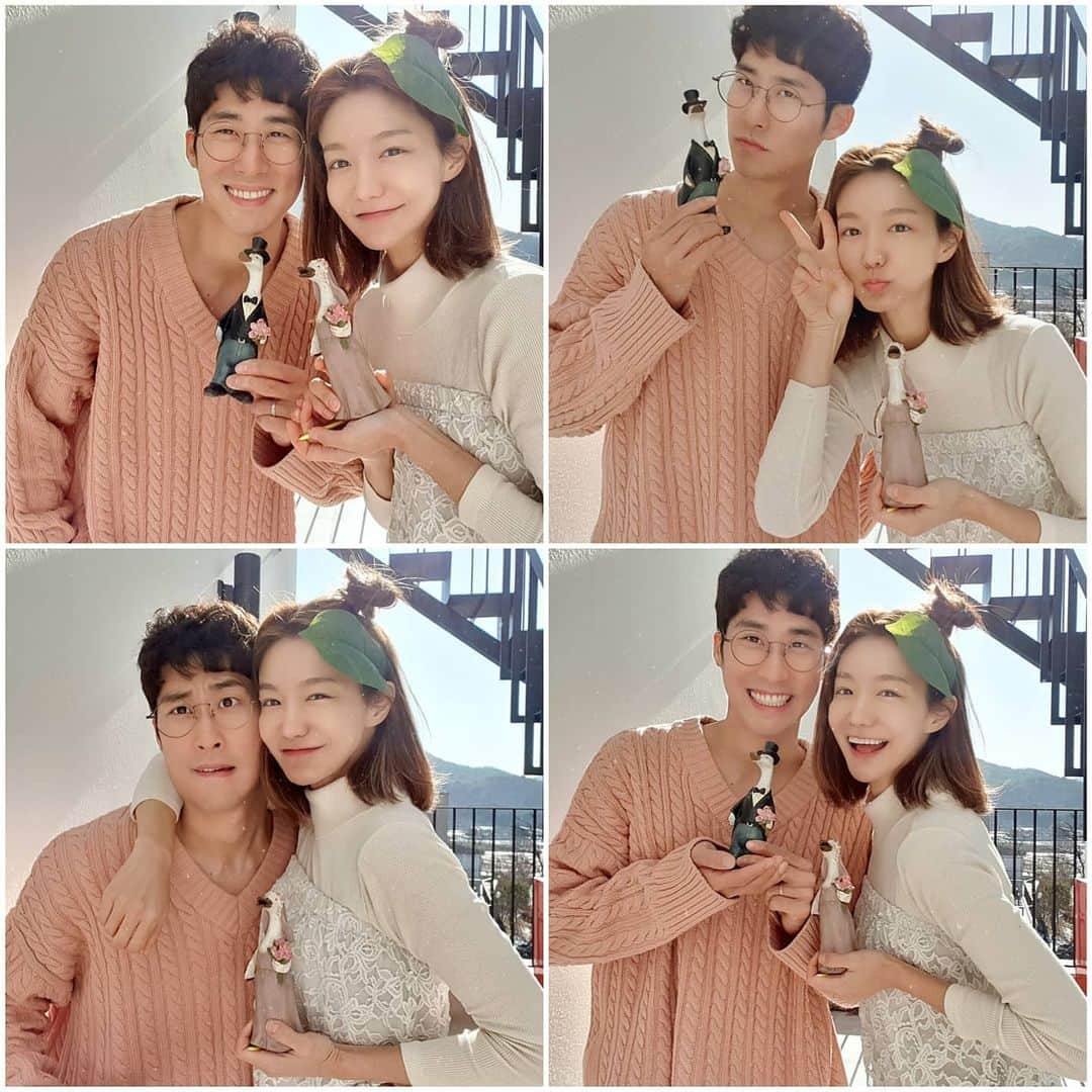 シン・ソユルのインスタグラム：「⠀ 우리의 첫번째 #결혼기념일 (아직은 새싹부부🌱) ⠀ 앞으로도 서로 아껴주고 사랑하며 건강하고 행복하게 잘살자 춀아❤ ⠀」