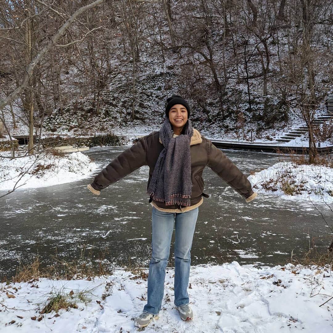 大橋リナのインスタグラム：「☃️❄️💕 冬の軽井沢も好きだな❄️　 星もとっても綺麗で pixelだと夜景モードで 星空を綺麗に撮影できたよ🌙 思い出を綺麗に写真に収められた😁 #pixelで撮影  #googleのスマホ  #teampixel」