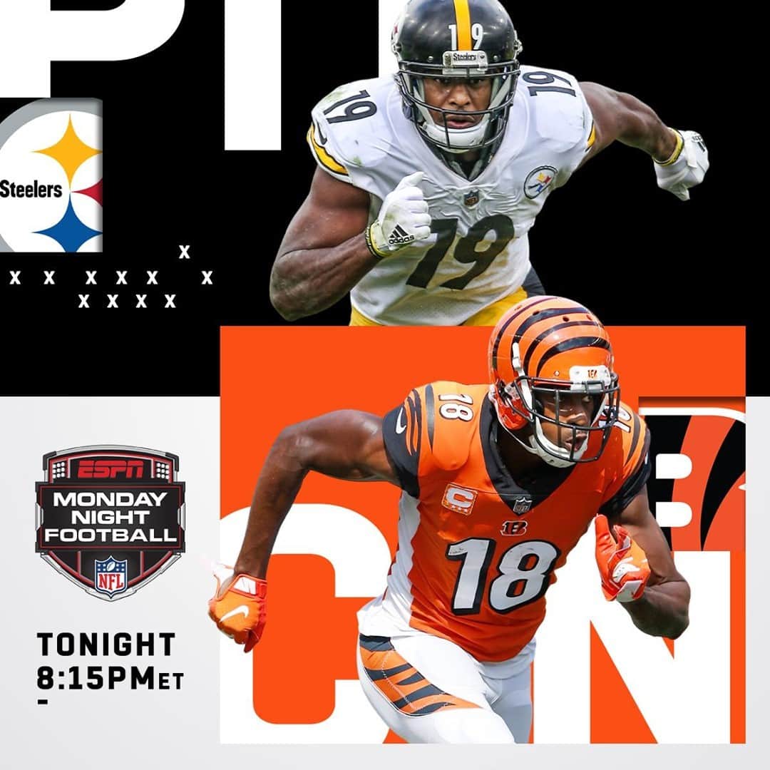 NFLさんのインスタグラム写真 - (NFLInstagram)「AFC North rivals go head-to-head on #MNF!⁣ ⁣ 📺: #PITvsCIN -- Tonight 8:15pm ET on ESPN⁣ 📱: NFL app // Yahoo Sports app」12月21日 22時30分 - nfl