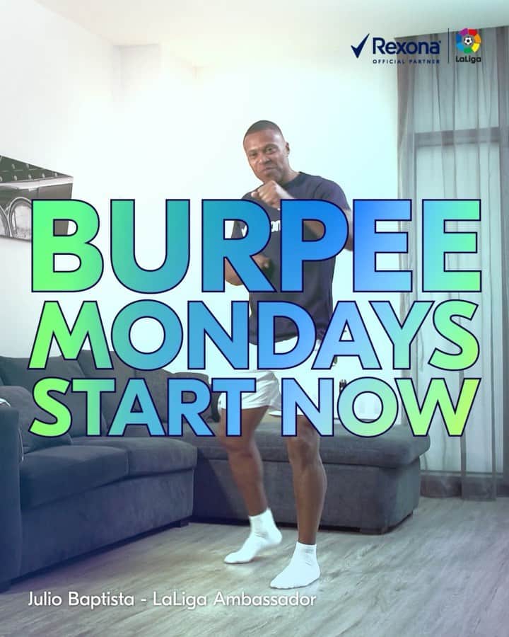のインスタグラム：「🔥 Monday mornings mean one only thing for Julio Baptista... burpees!  🔥 Los lunes solo tienen un significado para Julio Baptista... ¡burpees!  @juliobaptistaoficial 🤝 @rexonafutbol   #MoveYourWay #Rexona #laligaambassadors #MoveMoreMondays」