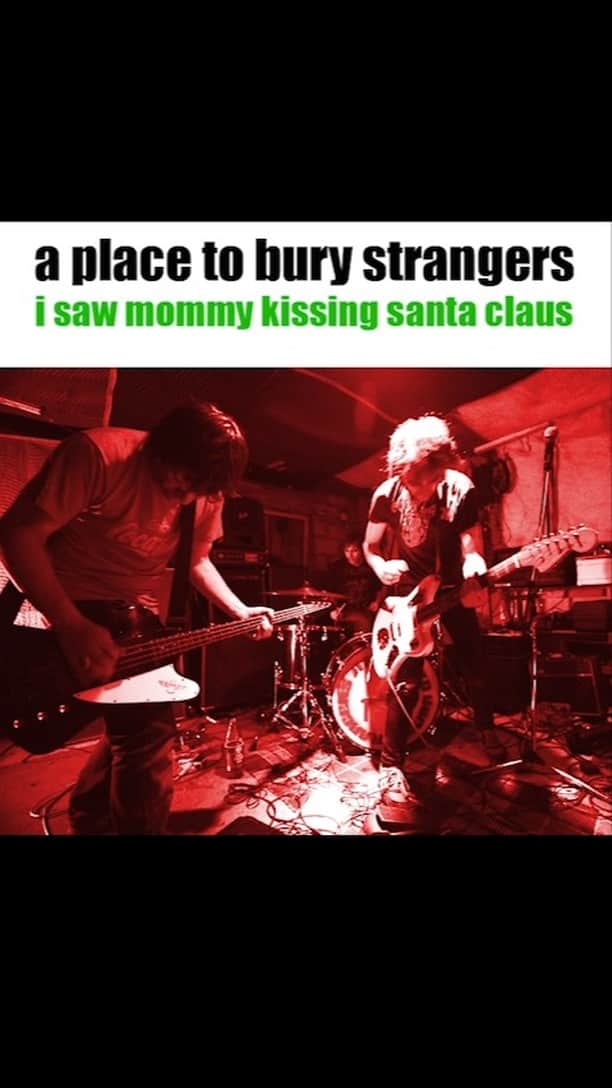 A Place to Bury Strangersのインスタグラム：「Happy Holidays!  Thank you for listening to our music during this rough year!  On this Winter Solstice, here’s our cover of “I Saw Mommy Kissing Santa Claus” from 2006.  "I Saw Mommy Kissing Santa Claus" is a Christmas song with music and lyrics by British songwriter Tommie Connor and first recorded by Jimmy Boyd in 1952,  The song has since been covered by many artists including Dolly Parton and the Jackson 5, with one of the most famous covers being attributed to The Ronettes in 1963.  Enjoy!  #aptbs #aplacetoburystrangers #happyholidays #isawmommykissingsantaclaus #theronettes #ronniespector #dollyparton #jackson5」