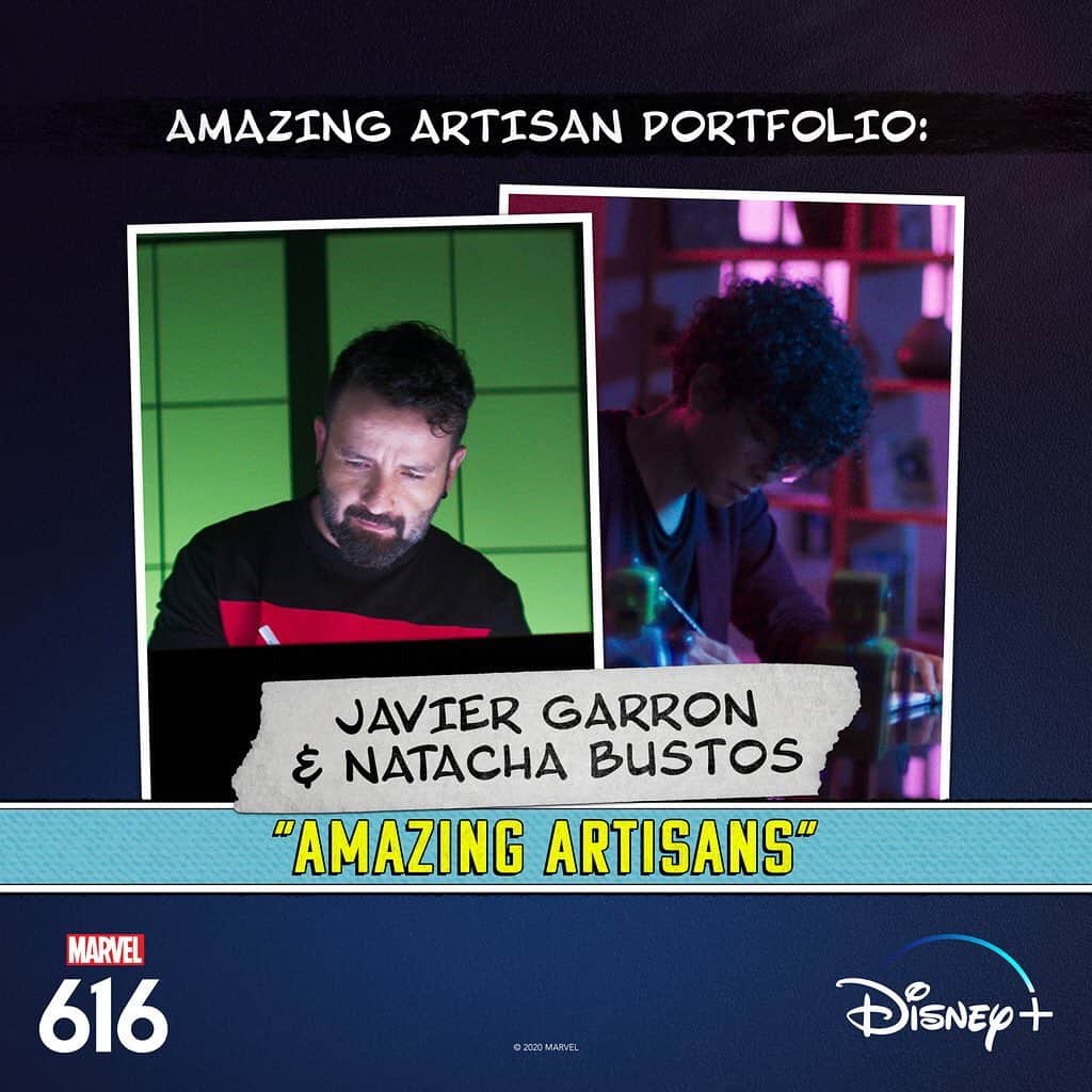 Marvel Entertainmentさんのインスタグラム写真 - (Marvel EntertainmentInstagram)「Take a look inside artists @Javier.Garron and @NatachaBustos' portfolios, as featured in the "Amazing Artisans" episode of #Marvel616!  All episodes of "Marvel's 616" are streaming now on #DisneyPlus.」12月22日 8時00分 - marvel