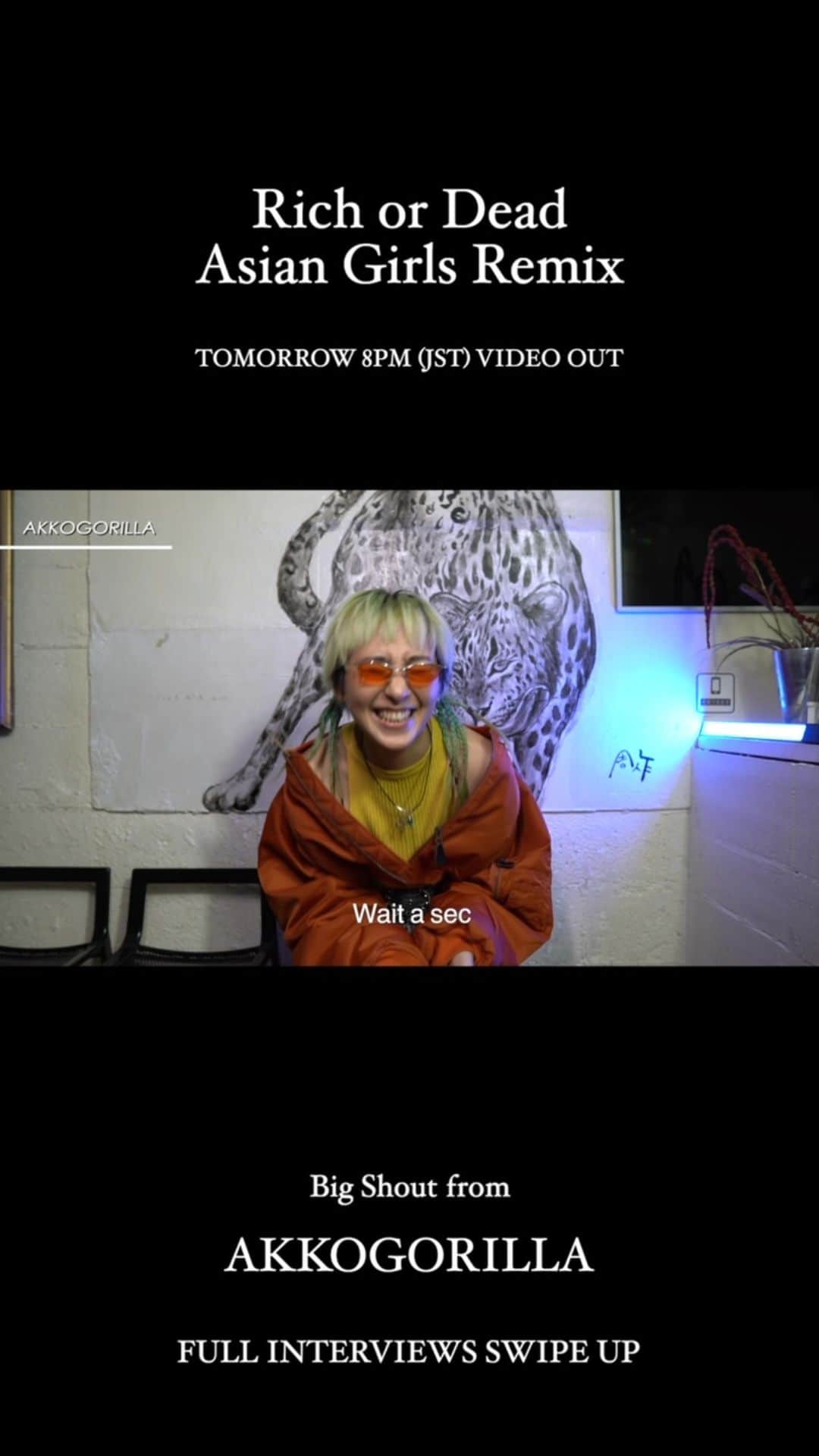大門弥生のインスタグラム：「🚨Rich or Dead Asian Girls Remix🚨 TONIGHT 8PM VIDEO OUT  Big shout from 【AKKOGORILLA】🇯🇵 @akkogorilla   ♬Full Interviews from なみちえ, あっこゴリラ, Swervy, C.Holly youtu.be/njl7enauI2E」