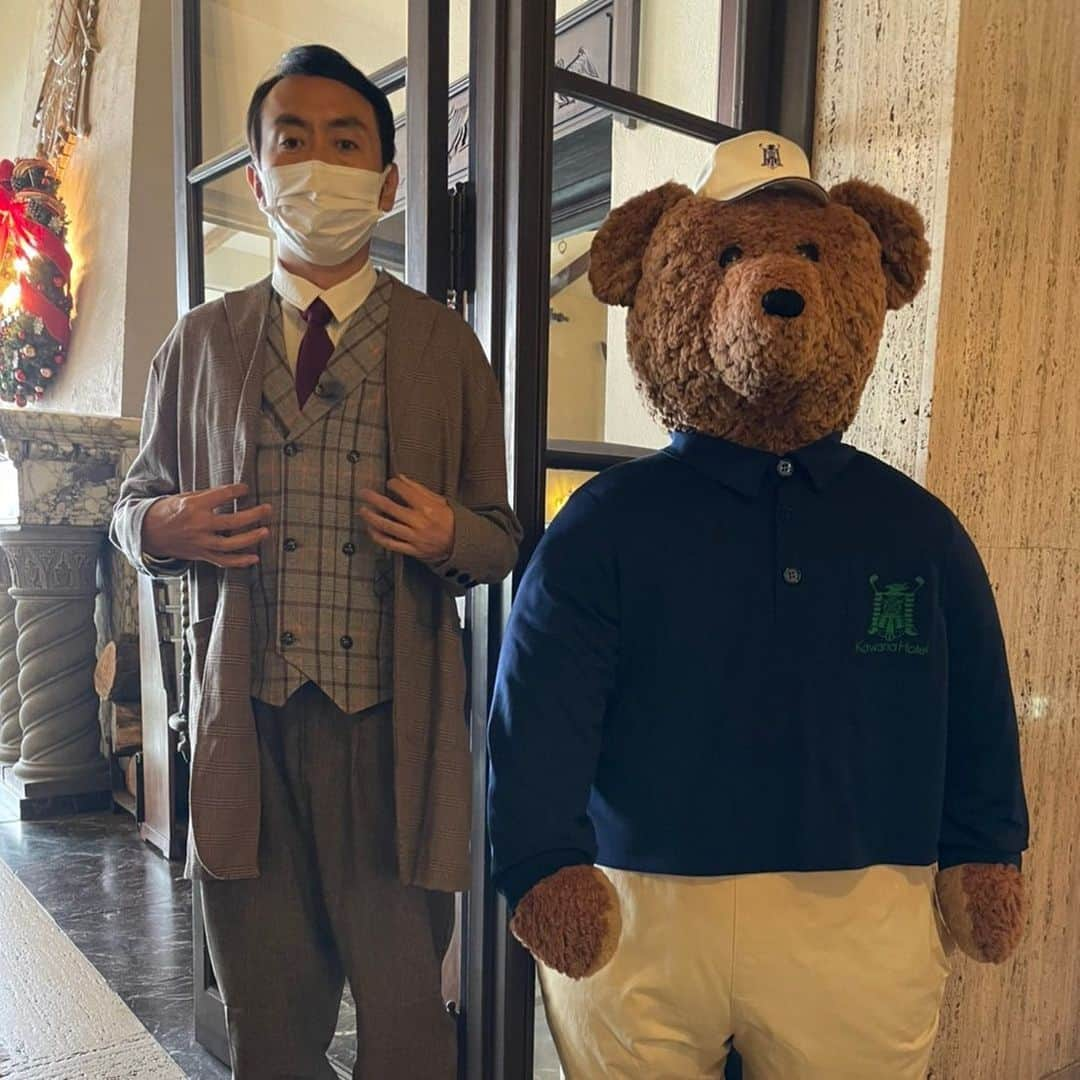 田中卓志さんのインスタグラム写真 - (田中卓志Instagram)「くま！🐻  #アンガールズ #川奈ホテル」12月21日 23時09分 - ungirls_tanaka