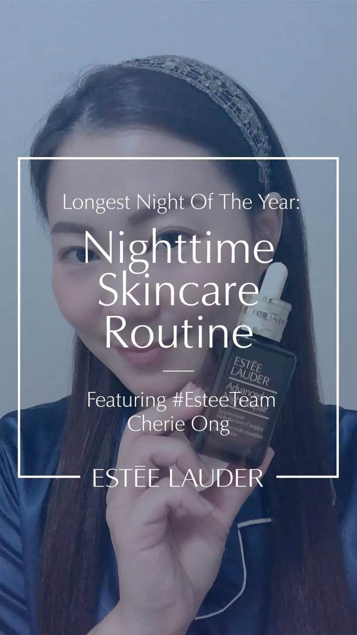 エスティローダーのインスタグラム：「Winter Solstice = more time to maximize your beauty sleep! 😴 On this longest night of the year, indulge in a pampering Nighttime #skincareroutine with #EsteeTeam @beautyinlove.cherie.   Tap to shop Cherie’s #EsteeEssentials!」