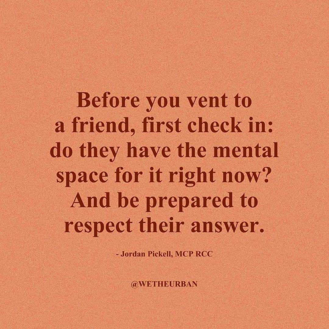マット・マクゴリーのインスタグラム：「Repost from @wetheurban⁠⠀ •⁠⠀ Many of us believe that sharing our worries, frustrations, and stories of trauma and conflict is the way to build intimate relationships. Sometimes a good venting session can feel really good for both people. We can leave these interactions thinking “this is what closeness feels like”. Other times, one person ends up feeling overwhelmed or used and unsure how to bring it up. ⁣⁠⠀ ⁣⁠⠀ What if we asked each other for permission before dumping our stuff onto each other? What if closeness doesn’t have to mean owing anyone our emotional labour? We deserve relationships where empathy and support flow in both directions. ⁣⁠⠀ ⁣⁠⠀ Checking in first turns the simple act of listening into a mutual experience of care and respect. Boundaries allow us to connect *more* deeply with each other, not less. When you are ready to rant or share something heavy with someone, ensure that you are venting and not dumping. ⁣⁠⠀ ⁣⁠⠀ Check in with them. Do they have the capacity to be present with you in this right now? Respect their “yes” as much as you respect their “no”. ⁣⁠⠀ words via: @jordanpickellcounselling」