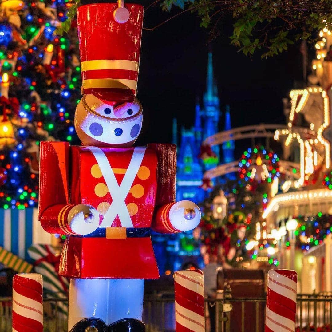 Walt Disney Worldのインスタグラム：「Our face when we realize there's only 4 days till Christmas 🤯 #MagicKingdom #WaltDisneyWorld (📷: @brianmartin.photo)」