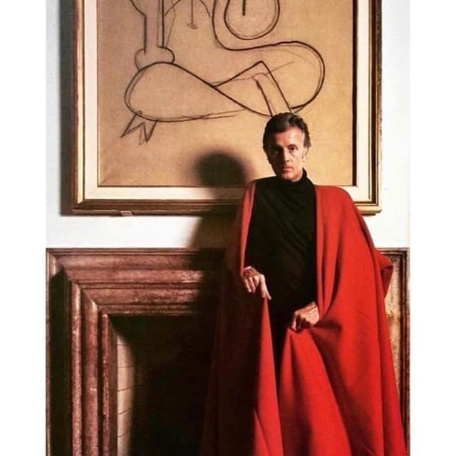 アダムのインスタグラム：「Hubert de Givenchy by Willy Rizzo, 1970.」