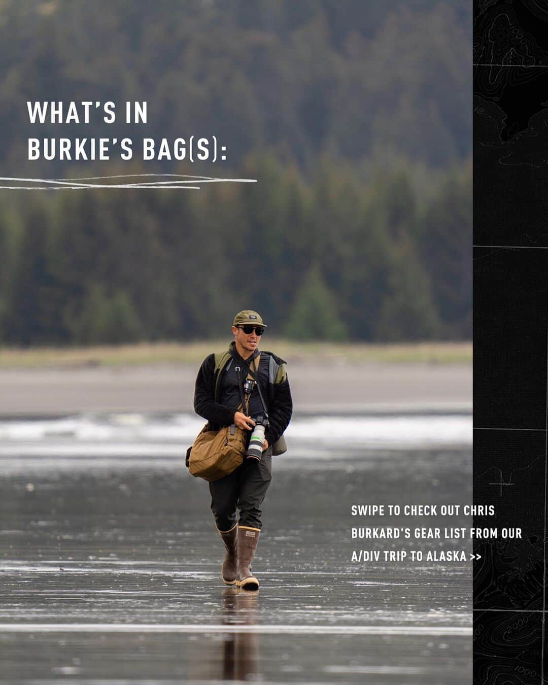 ビラボンさんのインスタグラム写真 - (ビラボンInstagram)「What’s in Burkie’s bag?⠀ ⠀ His mantra is ‘Have Camera, Will Travel,’ and his passport can confirm. Ever wonder what outdoor photographer/filmmaker and Billabong Ambassador @ChrisBurkard keeps in his remote assignment kit? Swipe to find out - then head to our link in bio to watch 'A/Div: Alaska.'⠀ ⠀ #BillabongAdventureDivision」12月22日 2時03分 - billabong