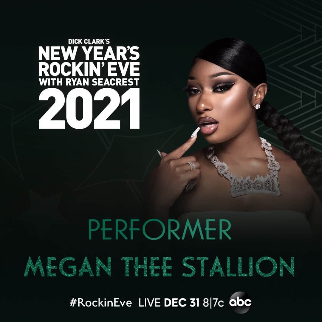 アメリカン・ブロードキャスティング・カンパニーのインスタグラム：「It's going to be a 🔥 New Year's Eve with @theestallion performing on @RockinEve! Ring in the new year with her at 8|7c on ABC. #RockinEve」