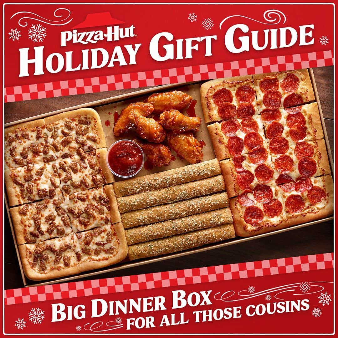 Pizza Hutのインスタグラム：「Need the perfect gift for the pizza fan in your life? We've got you covered with our digital 2020 gift guide 🍕🎁.」
