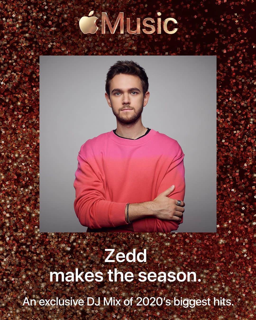 ゼッドのインスタグラム：「Created an exclusive mix of @AppleMusic’s biggest songs of 2020. Had a lot of fun creating this :) Link in bio.」