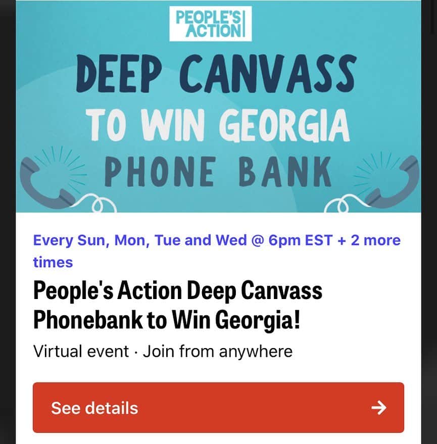 ジャック・ファライーのインスタグラム：「Looking for actionable ways to flip those senate seats in Georgia? I recommend volunteering with @pplsaction. People’s Action is a “national network of state & local grassroots power-building organizations united in fighting for justice.” They host phone banks and text banks every week. Link in my bio and stories to get involved! #flipthesenate2020🇺🇸」