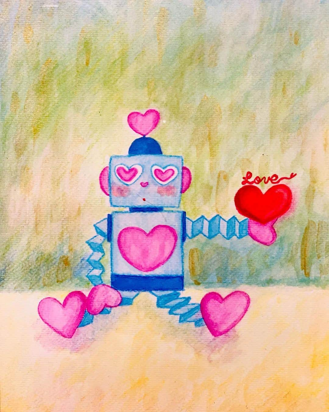 大越かず江さんのインスタグラム写真 - (大越かず江Instagram)「💕ハルボくんと一緒💕  Heart full ROBOT＝ハルボくん💕  タイトル 《Even in sorrow ♥️ 〜悲しみの中にも♥️〜》  悲しみの中にも必ず”愛”はそこにある  ハルボくん💕の絵も販売してます♥️ ご興味ある方はコメント欄より💕 お待ちしてます✿ﾟ❀.(*´▽`*)❀.ﾟ✿  💕💕💕💕💕💕💕💕💕💕💕💕💕💕💕  💕 With Harbo 💕  Heart full ROBOT = Harubo-kun 💕  title 《Even in sorrow ♥️》  "Love" is always there even in sadness  Harubo-kun 💕's paintings are also on sale♥️ If you are interested, please use the comment section 💕 We are waiting for you ✿ ﾟ ❀. (* ´ ▽ `*) ❀. ﾟ ✿  💕💕💕💕💕💕💕💕💕💕💕💕💕💕💕  #ハルボくん  #悲しみの向こう側  #sorrow  #love  #絵画販売」12月22日 17時26分 - bluemoonseasky