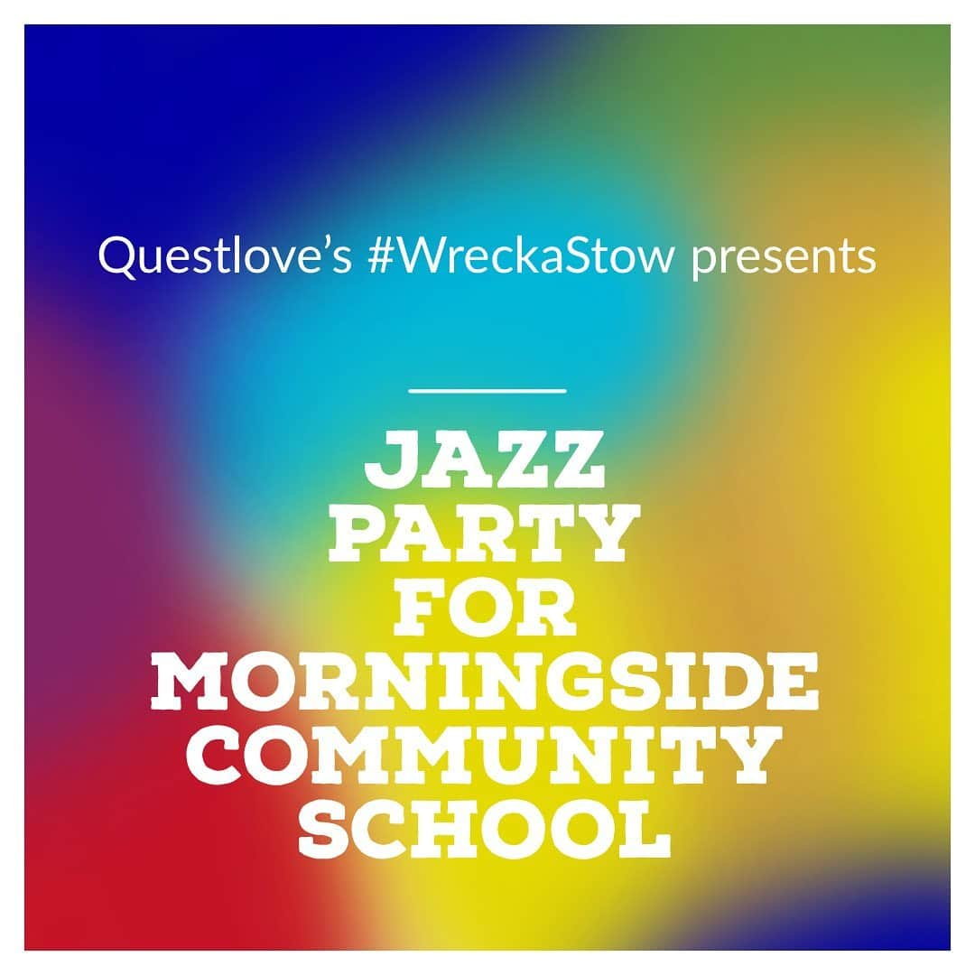 クエストラブさんのインスタグラム写真 - (クエストラブInstagram)「A special #WreckaStow happening 6:30pm rn for my friends at the #MorningsideCommunitySchool in #PittsfieldMassachusetts!!!!  Morningside is a Title 1, community school in Pittsfield Massachusetts. 86% of the student body is classified by the state as high needs and 80% as economically disadvantaged. Morningside teachers create opportunities for their students that help overcome barriers in their lives. The students are trying to do the same within their community. After reading #RentJazzParty the activism and community spirit resonated with the students, and were looking for ways to help their fellow students through music. Please donate to help Morningside continue this most important work (their Venmo is: @MorningsideCommunitySchoolPTO)   These kids found a way to resonate w jazz so I wanna do my part.  Follow THE ROOTS on YouTube/twitch/FB Follow Questlove on Twitter/Mixcloud/IG  Going live NOW!! please donate!」12月22日 8時31分 - questlove