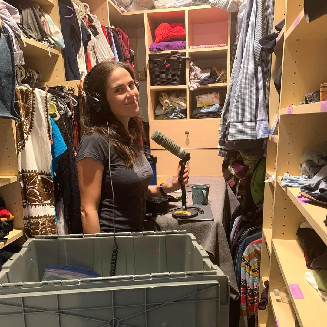 カーラ・ソウザさんのインスタグラム写真 - (カーラ・ソウザInstagram)「Behind the scenes of recording a podcast from home, in my closet. Hear the new podcast #FROMNOW on Apple - link in bio. I star in it with Richard Madden and Brian Cox. The show is unlike anything you’ve heard before. This isn’t a chat show -- it’s a fully immersive scripted drama and a sci-fi thriller -- perfect for you to listen along with your friends and family this holiday.」12月22日 10時03分 - karlasouza