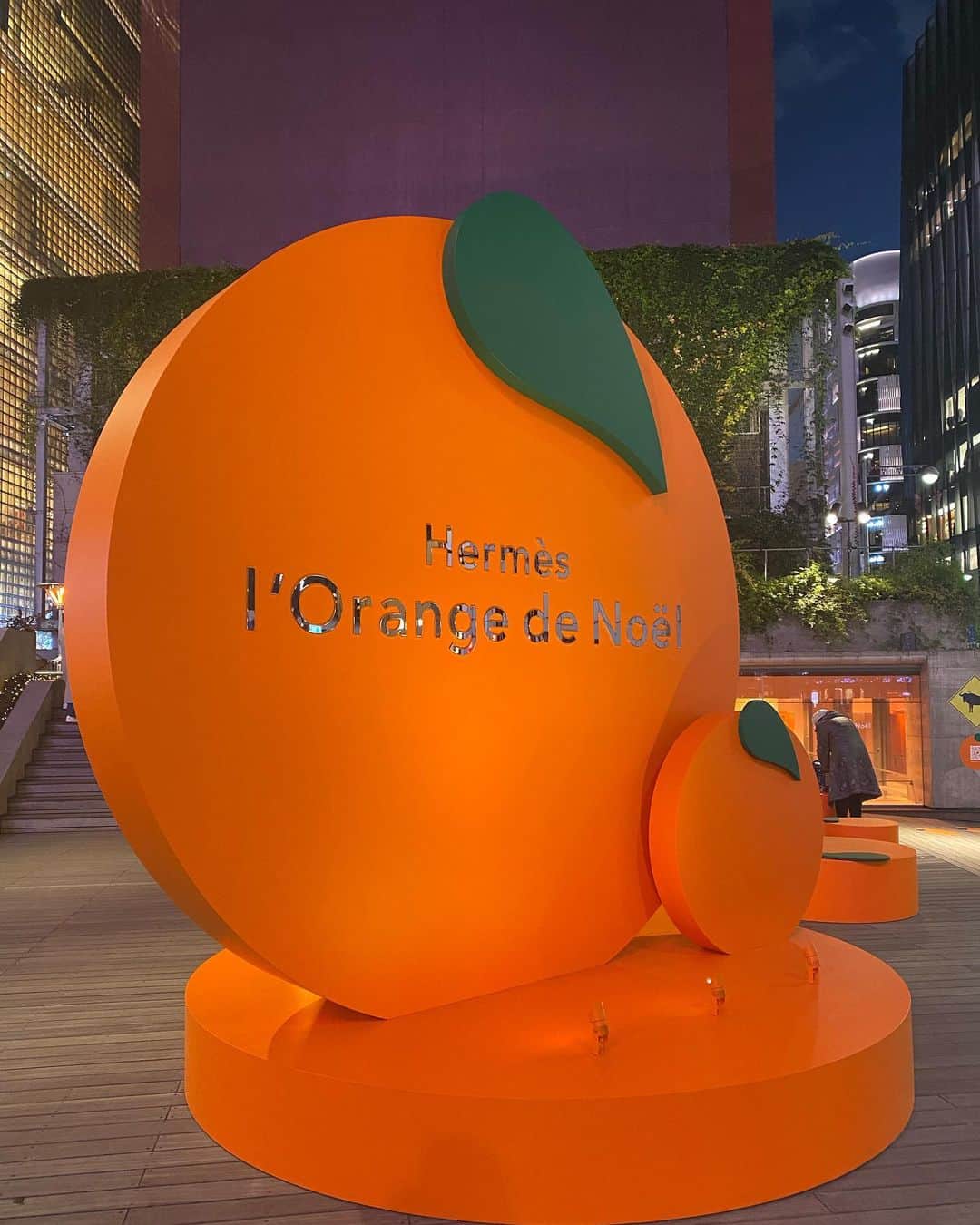 ImotoEtsuyo さんのインスタグラム写真 - (ImotoEtsuyo Instagram)「オレンジのツリーも 可愛いですね♪ ・ ・ ・ ・  #hermes  #hermès  #christmastree  #orangetree  #クリスマスツリー  #オレンジツリー  #メゾンエルメス  #銀座」12月22日 17時43分 - bisuhada