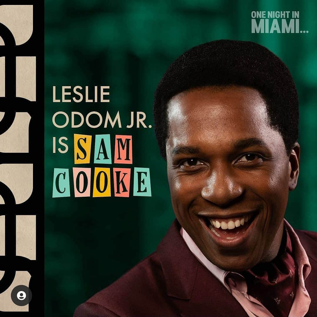 レジーナ・キングのインスタグラム：「This one said he needed some convincing. Maaaan. Stop playin. I hope he sees now what I saw in him. Can not wait for you to see @leslieodomjr as Sam Cooke. #OneNightinMiami」