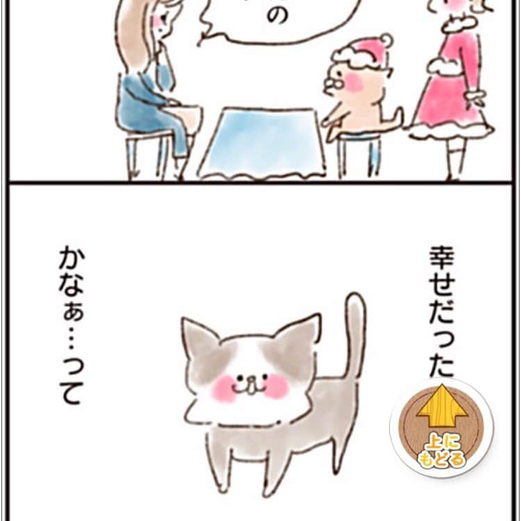 やまもとりえのインスタグラム：「「ねこでよければ」34話です！ （ストーリーかハイライトから読みにいけます） 今年最後の「ねこでよければ」です。 みなさまよいお年を…  そういえば先日トンちゃん（愛猫）が病院で「おばあちゃんの入り口に立った」と言われてショックだったやまもとりえです。」