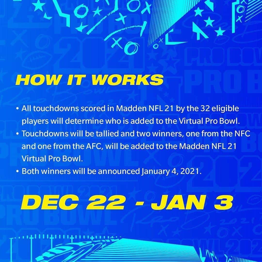 NFLさんのインスタグラム写真 - (NFLInstagram)「Score TDs with your favorite NFL players in #Madden21 to help them get added to the #ProBowl Roster! 👉 Scroll to see how it works (via @eamaddennfl)」12月22日 14時30分 - nfl