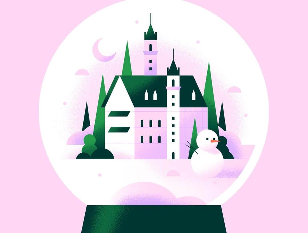 Dribbbleさんのインスタグラム写真 - (DribbbleInstagram)「Snow Globe by Elen Winata ⠀ ⠀ #dribbble #design #winter #holidays #illustration #illustrator #dribbblers」12月22日 15時40分 - dribbble