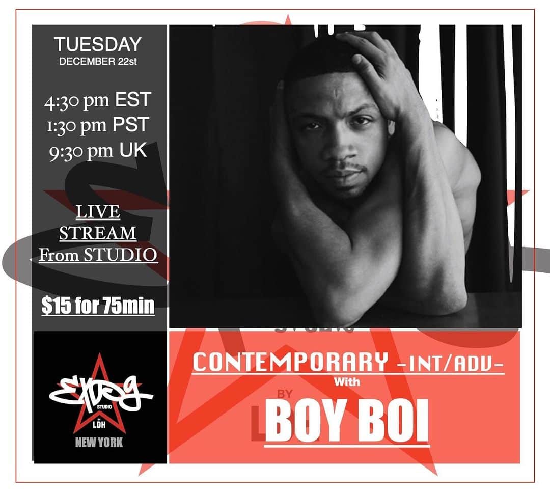 EXILE PROFESSIONAL GYMさんのインスタグラム写真 - (EXILE PROFESSIONAL GYMInstagram)「TODAY! 😍😍😍😍 Tuesday , DEC 22nd 4:30pm EST  🔥🔥🔥🔥🔥🔥🔥🔥🔥🔥🔥 live stream class with amazing @iamboyboi 😍😍😍😍 . 😍😍😍😍😍😍😍😍😍😍  . . CANT WAIT to see you all there ! 😍😍😍😍👏🏽👏🏽👏🏽👏🏽👏🏽👏🏽 . Registration is open !!! . How to book🎟 ➡️Sign in through MindBody (as usual) ➡️15 minutes prior to class, we will email you the private link to log into Zoom, so be sure to check your email! ➡️Classes will start on time, so make sure you pre register, have good wifi and plenty of space to safely dance! . . Zoom Tips🔥 📱If you plan to use your phone, download the Zoom app for the best experience. 🤫Please use the “mute” button when you are not speaking to prevent feedback. 💃You do not have to join displaying your video or audio, but we do encourage it so teachers can offer personalized feedback and adjustments. . 🔥🔥🔥🔥🔥🔥🔥🔥🔥 . #expgny #onlineclasses #newyork #dancestudio #danceclasses #dancers #newyork #onlinedanceclasses」12月23日 1時21分 - expg_studio_nyc
