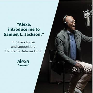 サミュエル・L・ジャクソンのインスタグラム：「Did you know you can talk to me all day on your @alexa99 device? Did you also know that Amazon will donate $1 to the Children Defense Fund for every purchase of my voice now through Jan? Well, now you know. Just say “Alexa, introduce me to Samuel” or visit amazon.com/asksamuel」