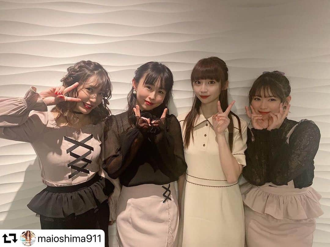 EATMEさんのインスタグラム写真 - (EATMEInstagram)「12.22 update... Special thx💋 . . . #EATME_REPOST #repost @maioshima911 ・・・ MIRROR-E-STAGE #2030 LIVEありがとうございましたっ💜ほんっっっっとーーーに本当に楽しかったです🥳✨ この4人のバランス感もとっても心地よくてリハーサルの時も楽屋でもずぅーっと喋りっぱなしの笑いっぱなしでずっと楽しかった😂またこの4人で何かやりたいなー💜 会場に来てくれた皆さん、配信を見てくれた皆さんありがとうございました😚✌️ Special thanks: @beauty_salon_nagomi  @kanagongongon  急遽のオファーにも対応してくれたヘアサロンNagomiのかなごんさん、本当にありがとう🥺♡ @eatme_japan  @lily_brown_official  @makochi1201  いつも可愛い衣装を提供してくれてありがとう😋 #大島麻衣 #大堀恵 #山内鈴蘭 #荻野由佳 #2030 #smallworlds #スモールワールズ #有明 #ミライーステージ #ホリプロ」12月22日 17時57分 - eatme_japan