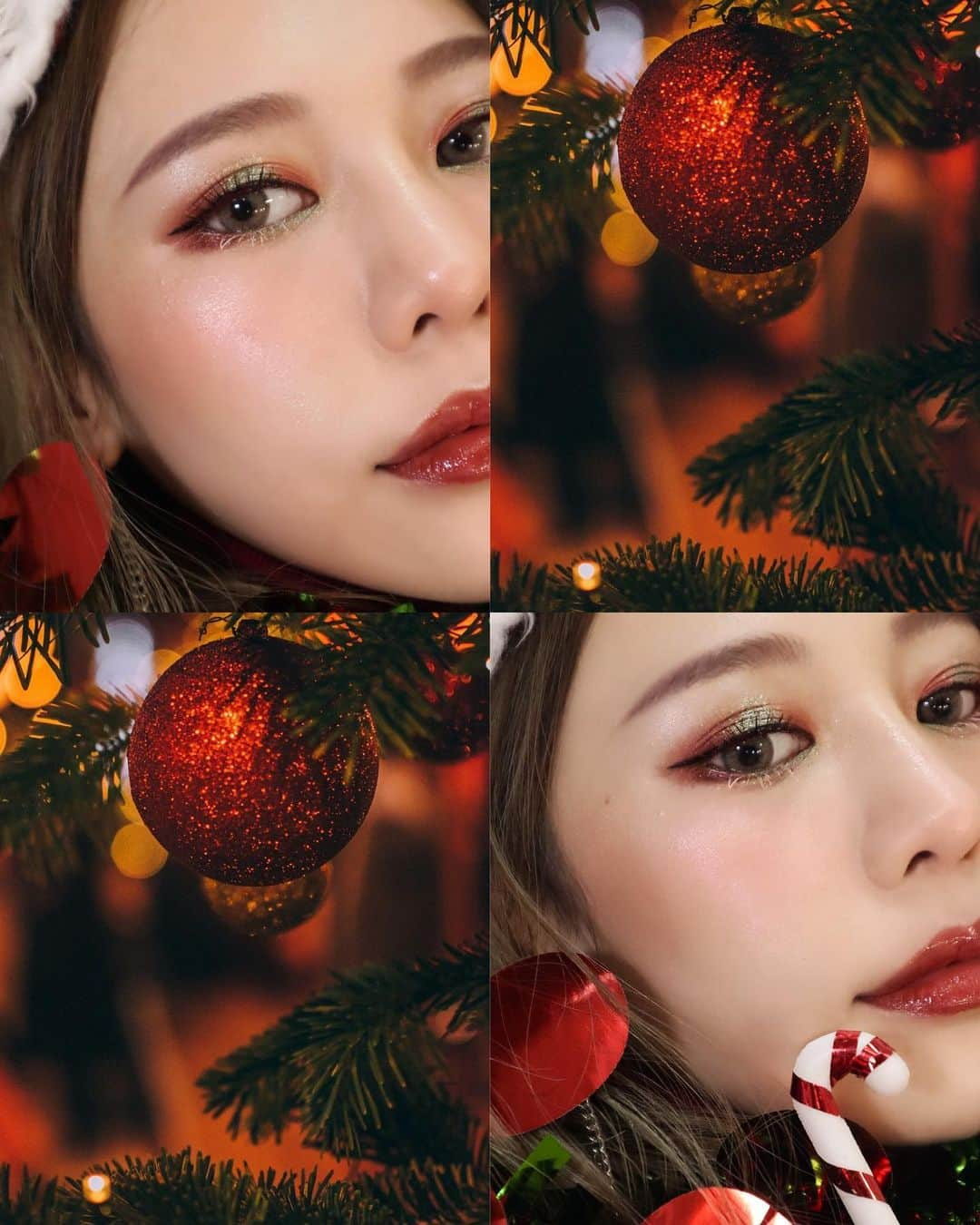 紀卜心さんのインスタグラム写真 - (紀卜心Instagram)「🔔♪𝐌𝐞𝐫𝐫𝐲 𝐂𝐡𝐫𝐢𝐬𝐭𝐦𝐚𝐬🎄  眼影 @hemecosmetics 甜莓Sweet Berry + @urbandecaycosmetics STONED VIBES 腮紅 @excelmaketaiwan 漸層魅色腮紅 #02糖霜杏桃 唇 @yslbeauty 奢華緞面水光染唇釉 #211 打亮 @bobbibrowntaiwan #pinkglow  #kimismakeupportfolio #有迷有發現我的睫毛是紅白色#七點YT上片」12月22日 18時44分 - eatzzz7