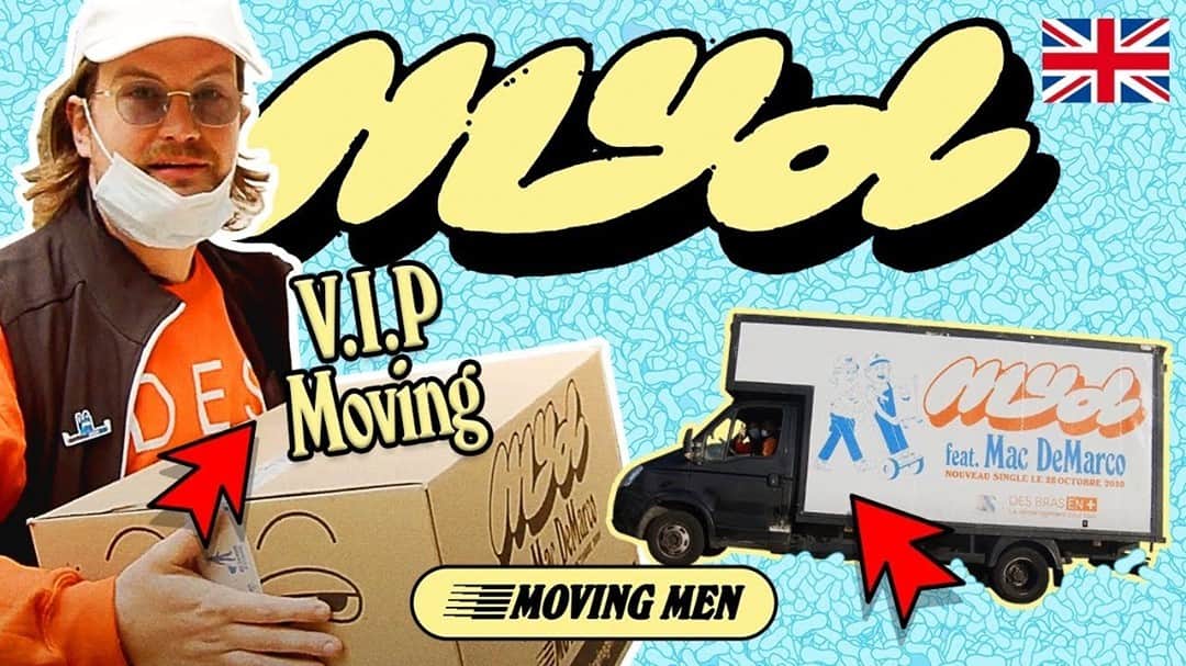 Block.fmのインスタグラム：「Mydファンは必見！最新シングル「Moving Men feat. Mac DeMarco」のプロモして、Busy P.とスタートアップとして立ち上げた引っ越し業者のドキュメンタリーの英語版が公開！スペシャルゲストも登場🚗🎶📦 ⁠ ⁠ link in bioからチェック」